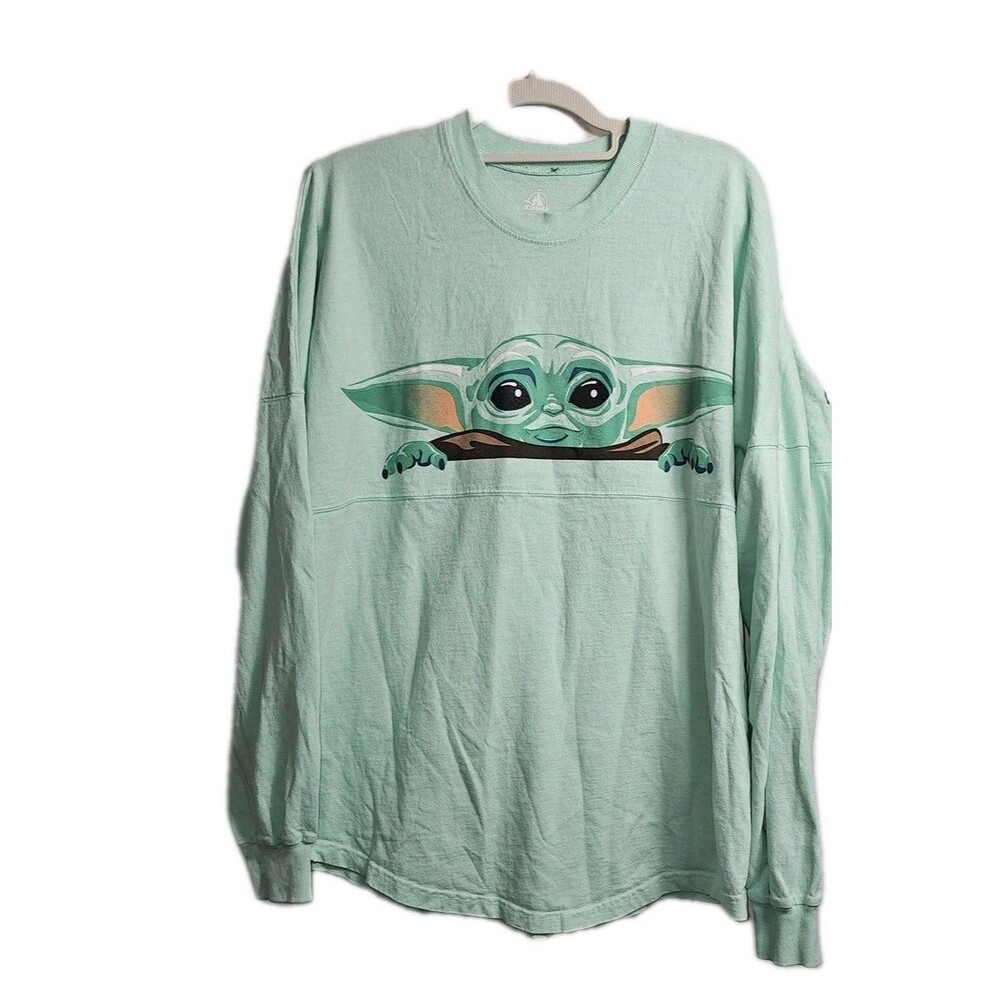Spirit Jersey Shirt Womens M Green Grogu Star Wars The Mandalorian Long Sleeve